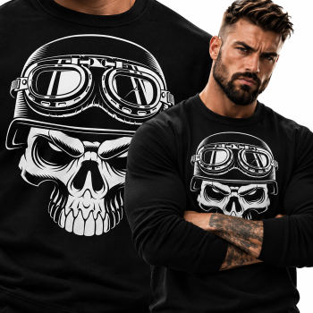 LONGSLEEVE CHOPPER M8 BIKER SKULL CHOPPER
